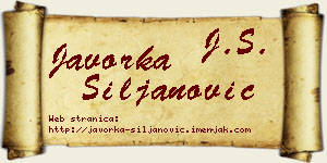 Javorka Siljanović vizit kartica